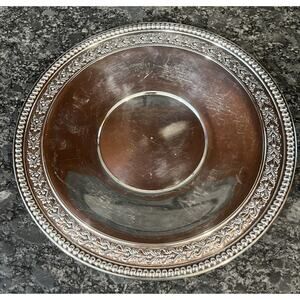 Vintage WALLACE Baroque Silver-plated Round Centerpiece/Serving Plate #6544